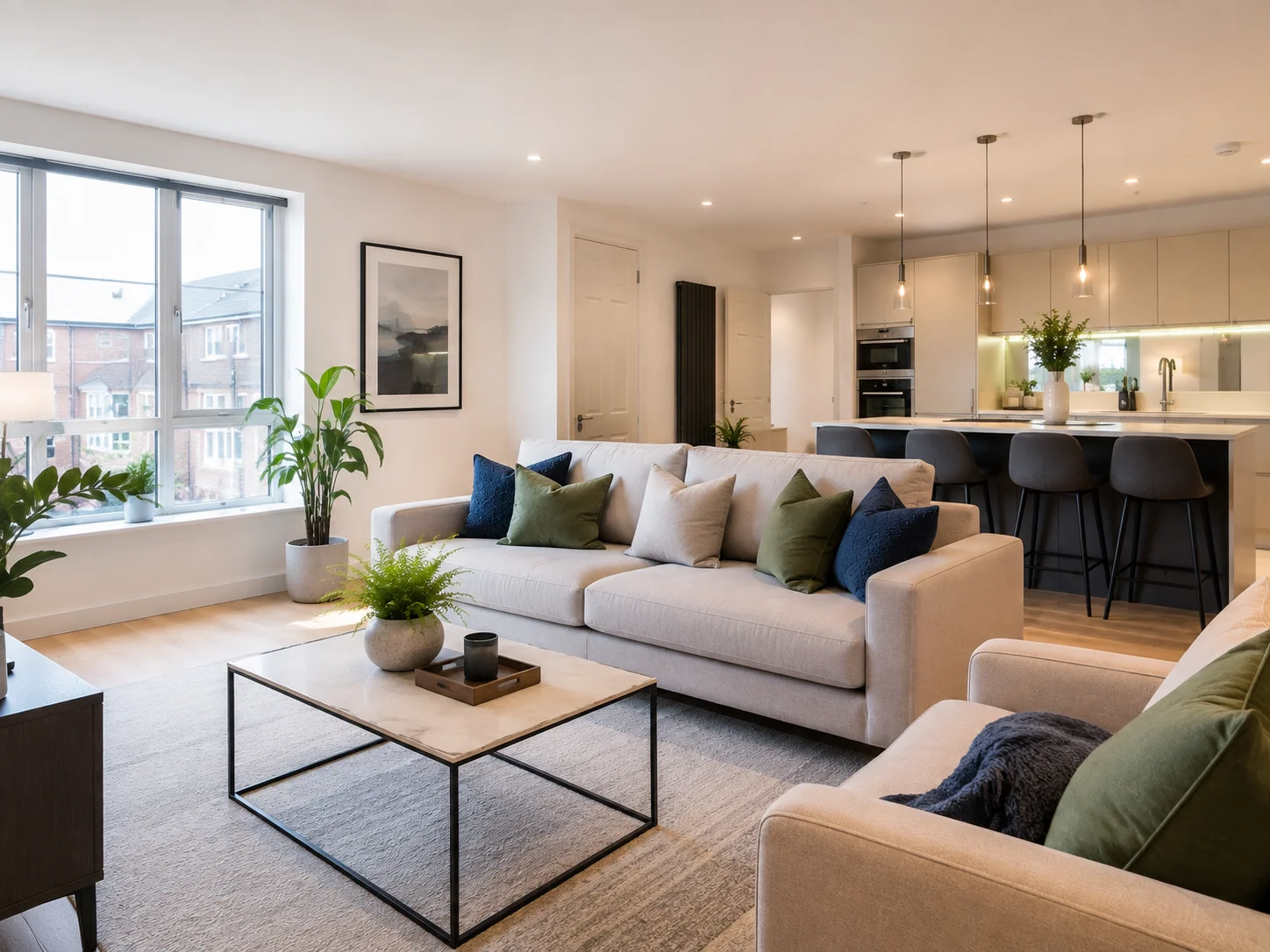 Bright, professionally cleaned residential interior